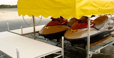 PWC Lift with Yellow Canopy